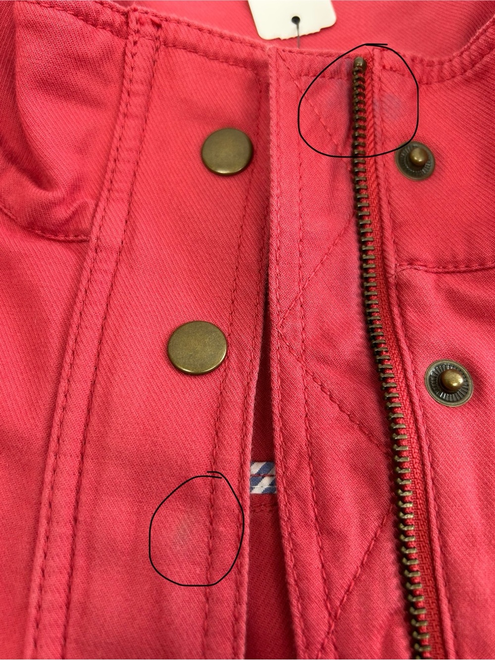 *NEW* Talbots Lightweight Utility Chore Jacket Pink Petite Medium - Picture 8 of 8